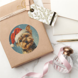 Adesivo Redondo Yorkshire Terrier Natal
