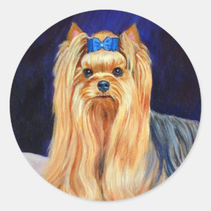 Adesivo Redondo Yorkshire Terrier Stickers