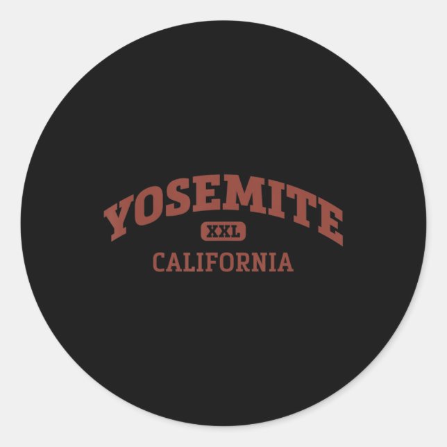 Adesivo Redondo Yosemite College Style Rock Escaling Area Design 9 (Frente)