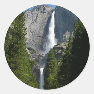Adesivo Redondo Yosemite Falls II do Parque Nacional Yosemite
