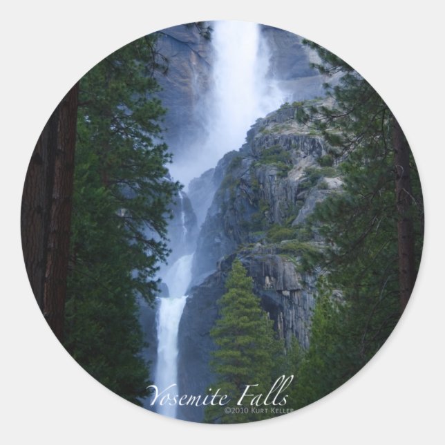 Adesivo Redondo Yosemite Falls Sticker (Frente)