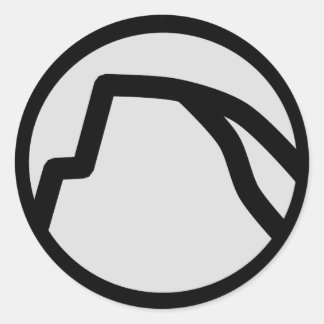 Adesivo Redondo Yosemite Half Dome Sticker