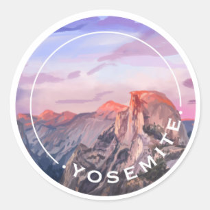 Adesivo Redondo Yosemite National Park Sticker