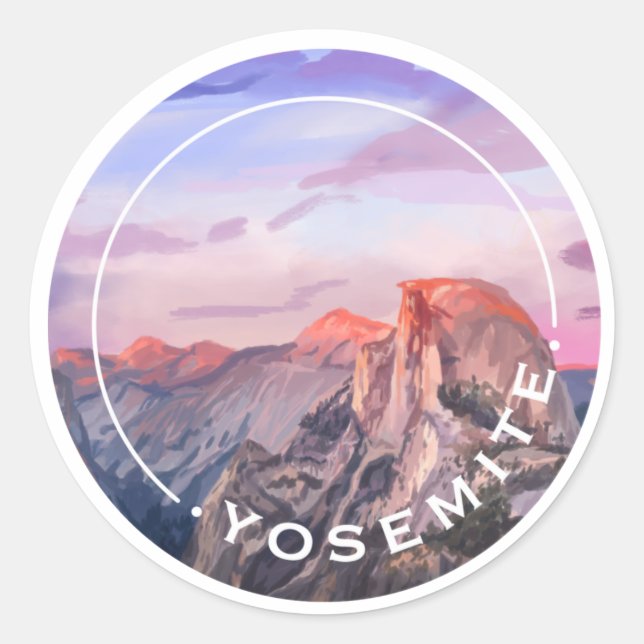 Adesivo Redondo Yosemite National Park Sticker (Frente)