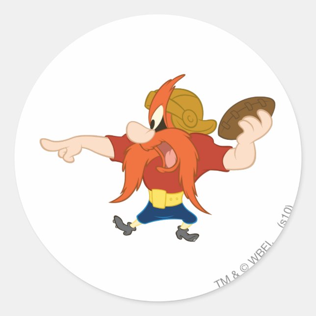 Adesivo Redondo Yosemite Sam CAMINHADA!!! (Frente)