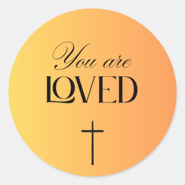 Adesivo Redondo You are loved sticker (Frente)