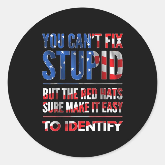 Adesivo Redondo You Can't Fix Stud But The Hats Sure Make It Easy  (Frente)