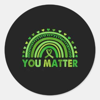 Adesivo Redondo You Mental Health Awareness Rainbow Men Women Kids