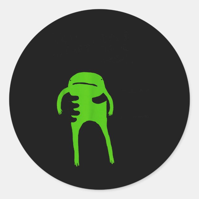 Adesivo Redondo You Must Accept The Frog Funny Meme Saying Quote  (Frente)