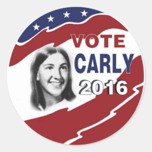 Adesivo Redondo Young Carly Fiorina