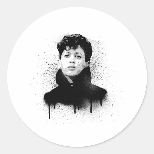 Adesivo Redondo Young Kamala Harris Grafite Art (Frente)
