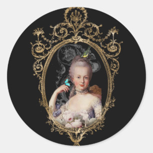 Adesivo Redondo Young Marie Antoinette em envelope preto
