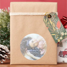 Adesivo Redondo Your First Mother's Day personalised photo &Quote