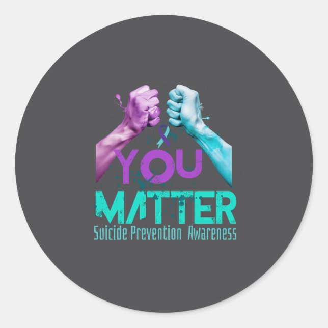 Adesivo Redondo Your Life Choose To Keep On Going Suicide Preventi (Frente)