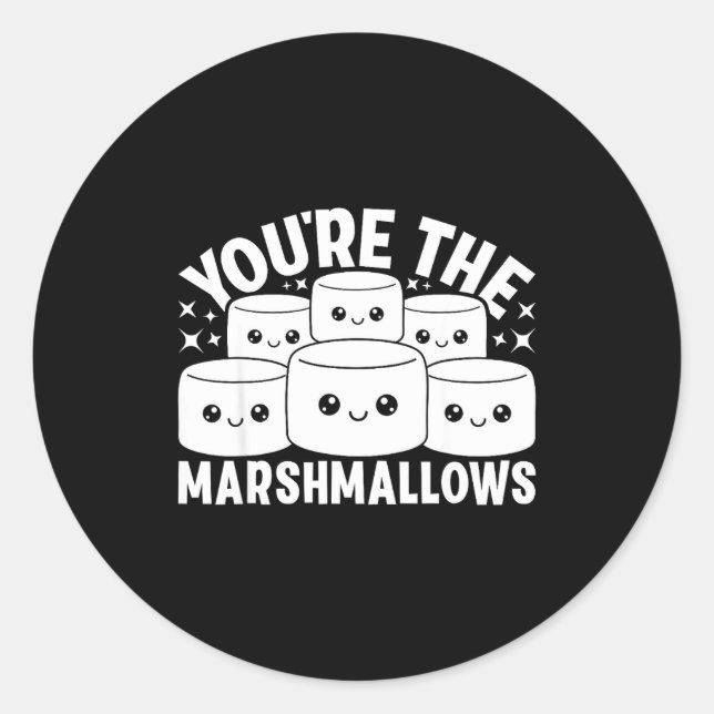 Adesivo Redondo You're The Marshmallows To My Hot Cocoa Valentine' (Frente)