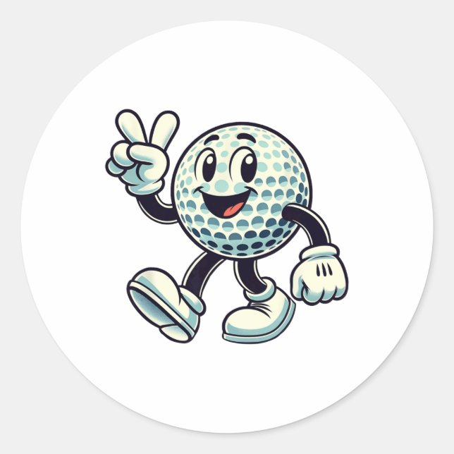 Adesivo Redondo Youth Golf Player Boys Golf Funny  (Frente)