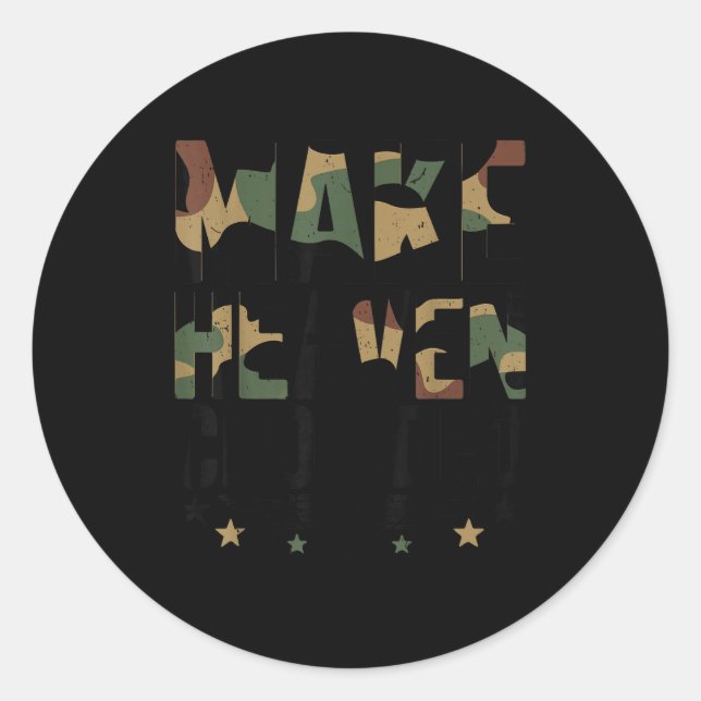 Adesivo Redondo Youth Make Heaven Crowded Camouflage Jesus Camo Ch (Frente)