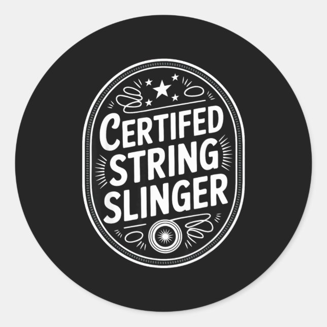 Adesivo Redondo Yoyo Player Vintage Yo-yo  (Frente)