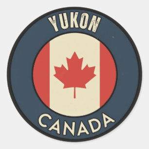 Adesivo Redondo Yukon Canadá