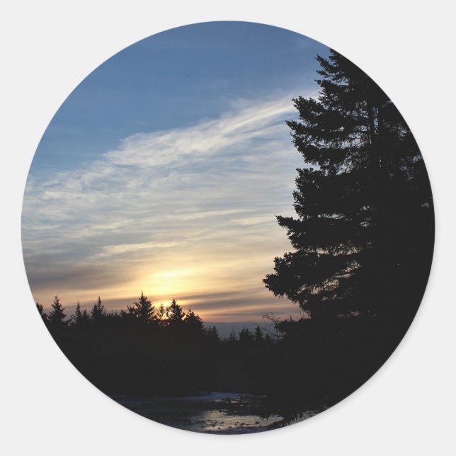 Adesivo Redondo Yule Sunrise (Frente)