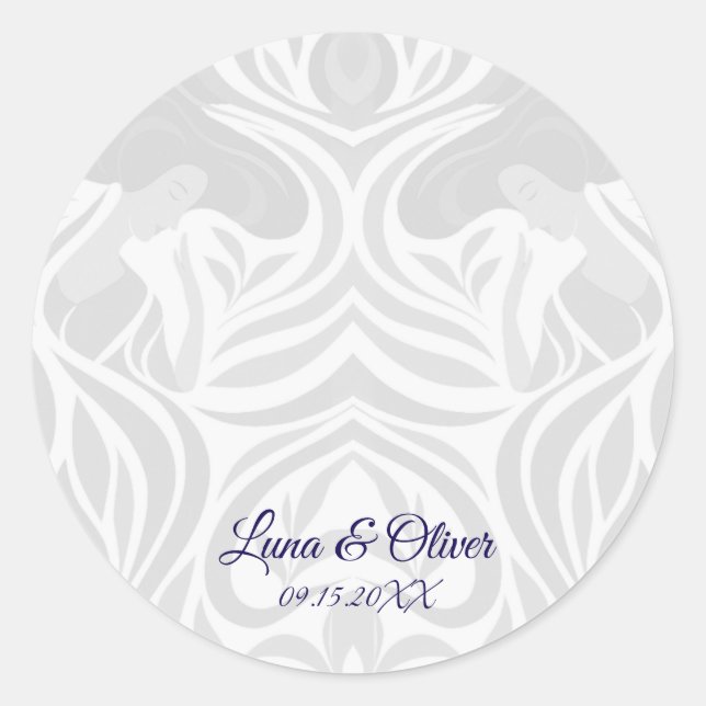 Adesivo Redondo Yumeji Hirado Woman Art Seal Sticker (Frente)