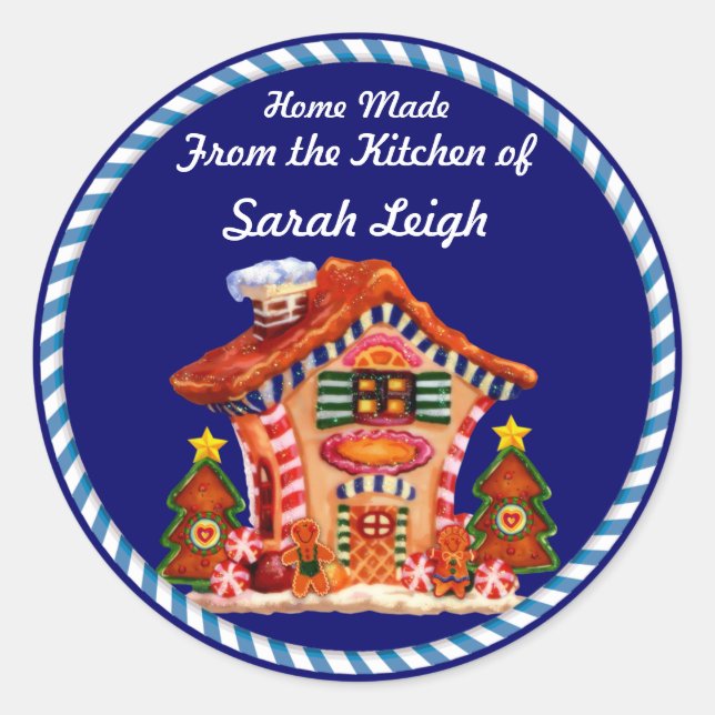 Adesivo Redondo Yummy Gingercake Comida Sticker (Frente)