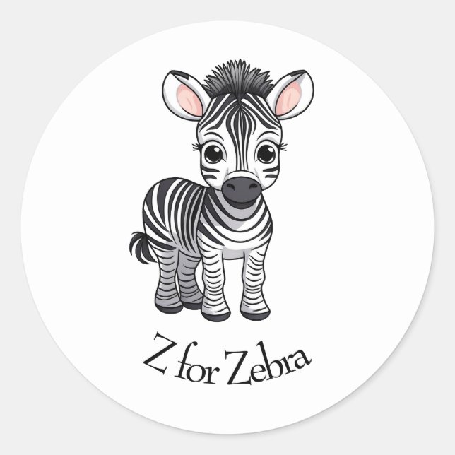 Adesivo Redondo Z para Zebra (Frente)