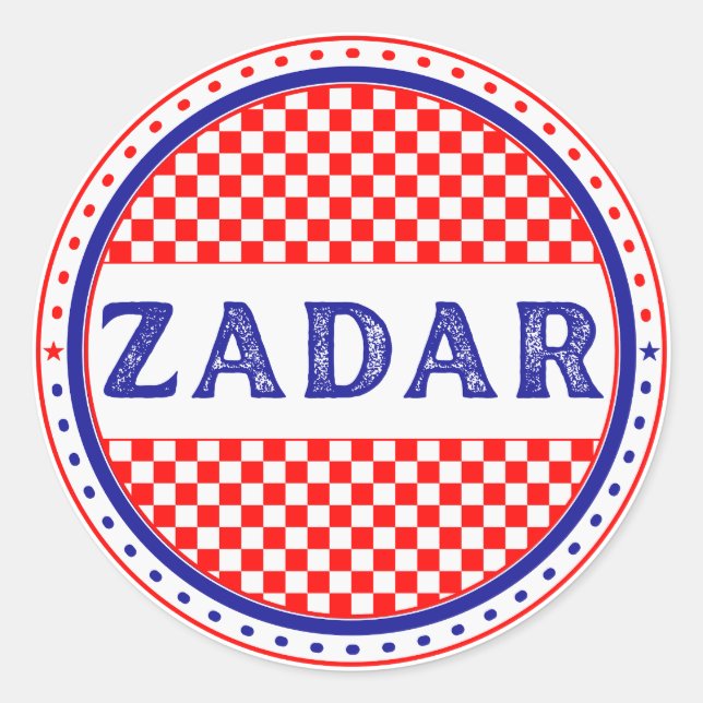 Adesivo Redondo Zadar City Pride Emblem – Croatian Identity (Frente)