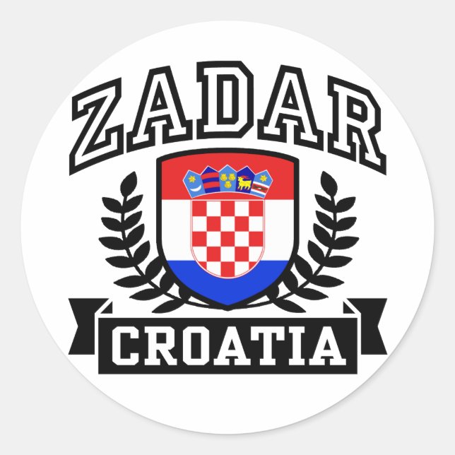 Adesivo Redondo Zadar Croácia (Frente)