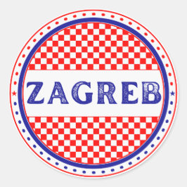 Adesivo Redondo Zagreb City Pride Emblem – Croatian Identity