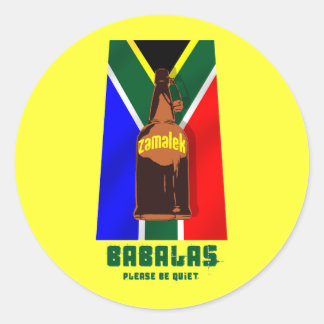 Adesivo Redondo Zamalek - Babalas, por favor, fique quieto