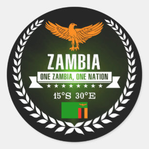 Adesivo Redondo Zâmbia