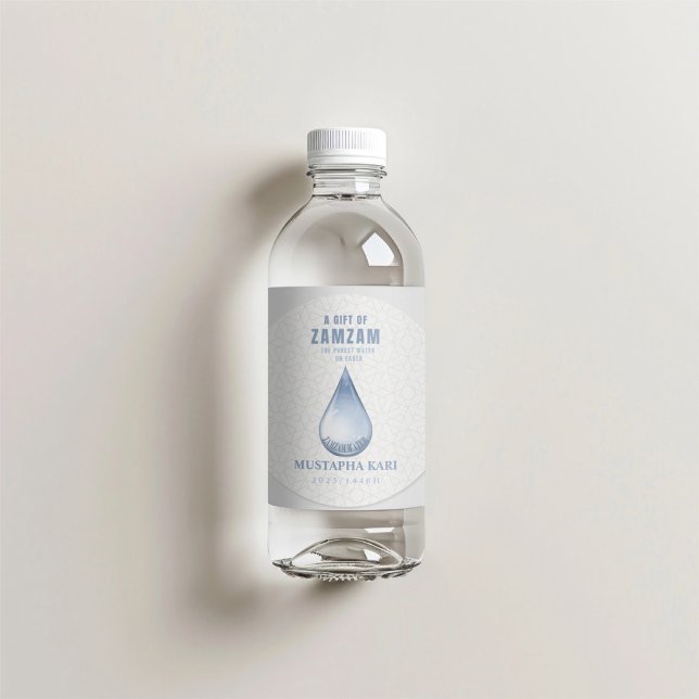 Adesivo Redondo ZamZam Personalizado Água Presente Água Mais Alta  (Criador carregado)