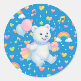Adesivo Redondo Zarah the Dancing Polar Bear • stickers