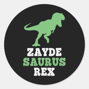 Adesivo Redondo Zayde-saurus Rex Dino Dinossauro Engraçado Legal Z