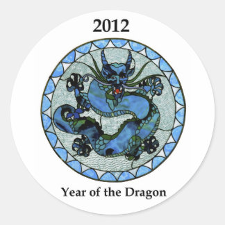 Adesivo Redondo Zazzle 2012 Dragon