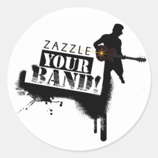 Adesivo Redondo Zazzle sua Banda