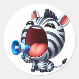 Adesivo Redondo Zebra Cuta MegaPhone