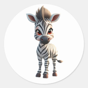 Adesivo Redondo Zebra Stickers