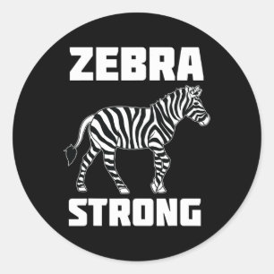 Adesivo Redondo Zebra Strong Ehlers Danlos Síndrome de Sensibiliza