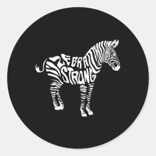 Adesivo Redondo Zebra Strong Ehlers Danlos Sindrome Sensibilização