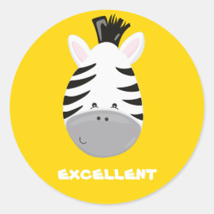 Adesivo Redondo Zebra texto personalizado professor escola selva a
