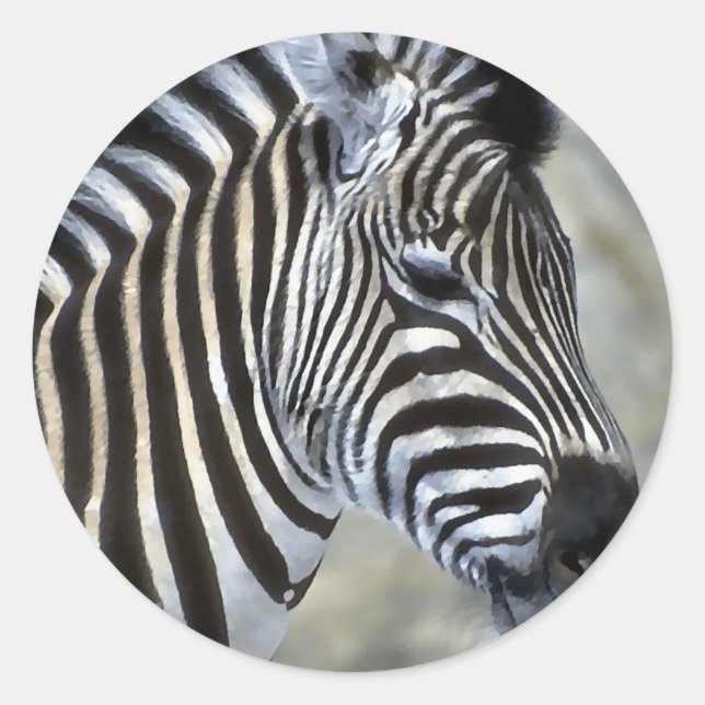 Adesivo Redondo Zebras Lovers Art (Frente)