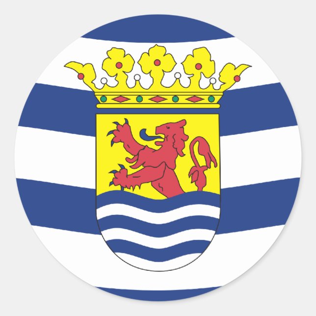 Adesivo Redondo Zelândia, Países Baixos (Frente)