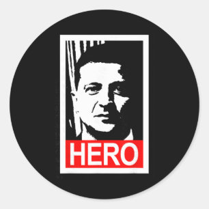 Adesivo Redondo Zelensky - Herói