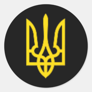Adesivo Redondo Zelensky Ucrânia Presidente Ucraniano Zelenskyy Tr
