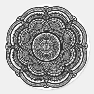 Adesivo Redondo Zen Art Mandala