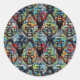 Adesivo Redondo Zen Buddha