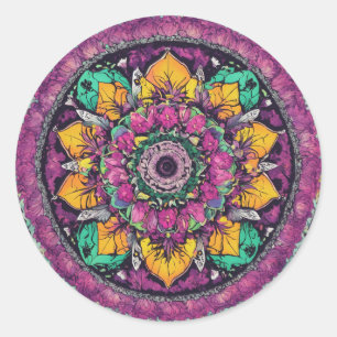 Adesivo Redondo Zen Harmony Mandala Sticker
