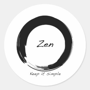 Adesivo Redondo Zen: Mantenha-o simples